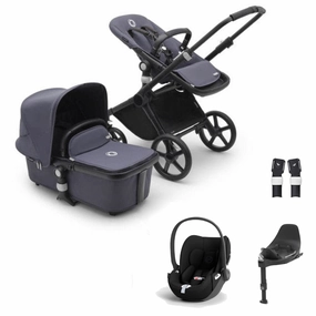 Bugaboo Fox Cub Cloud T Travel System - Black/Stormy Blue