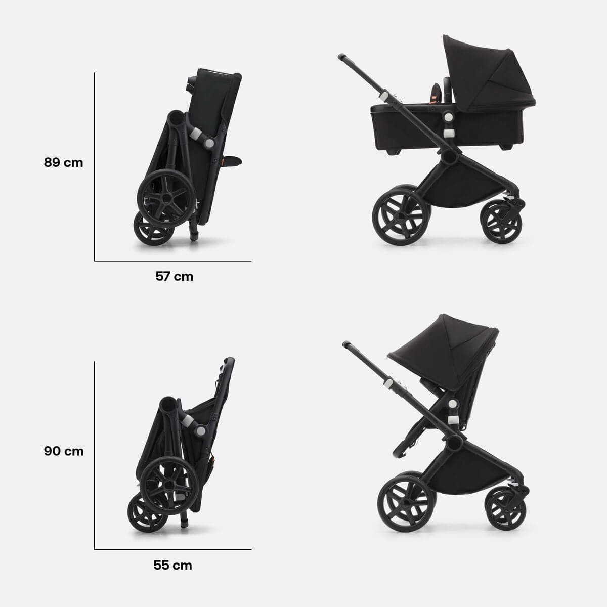 Bugaboo Fox Cub Pebble 360 PRO2 Travel System - Black/Desert Beige