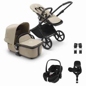 Bugaboo Fox Cub Pebble 360 PRO2 Travel System - Black/Desert Beige