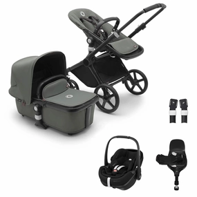 Bugaboo Fox Cub Pebble 360 PRO2 Travel System - Black/Forest Green