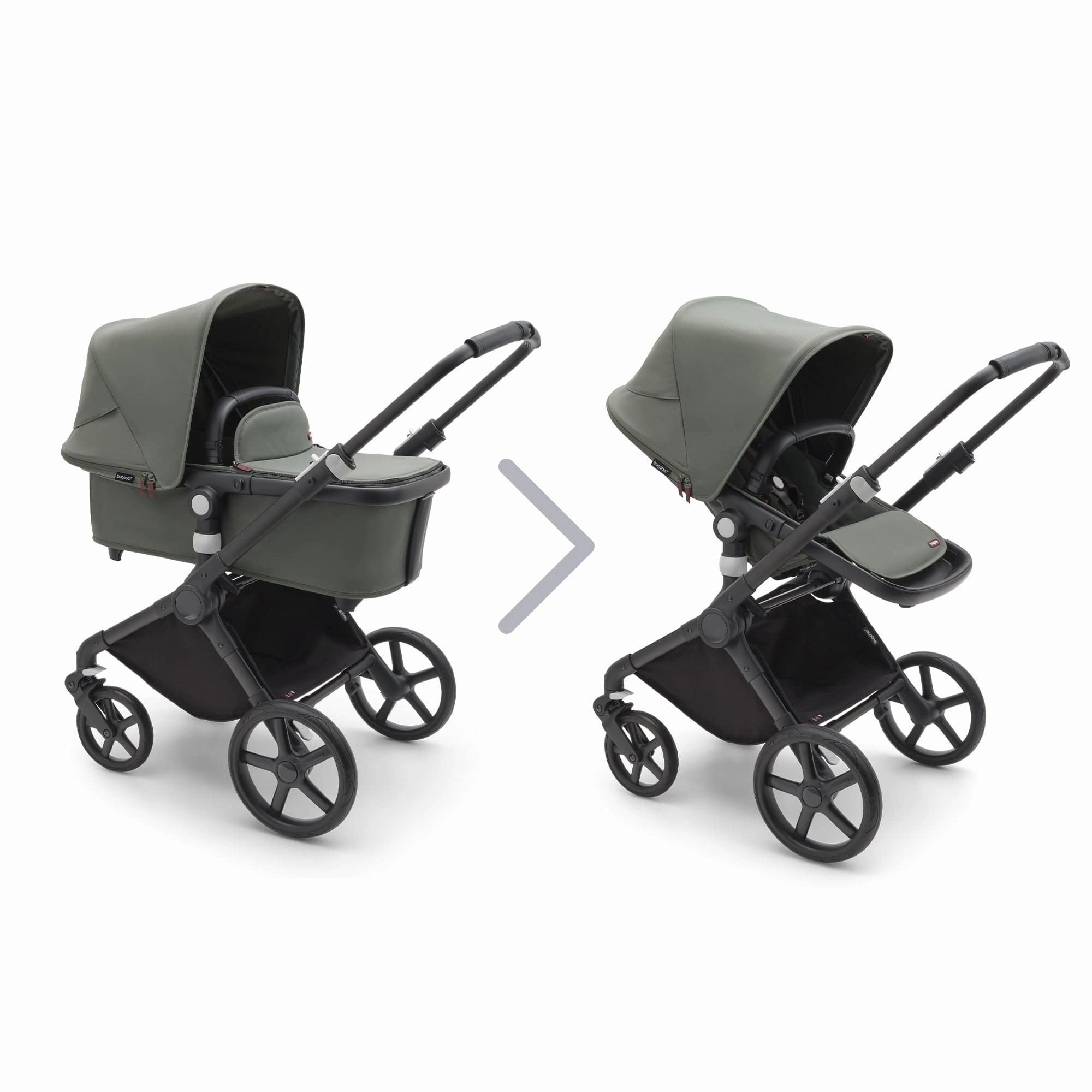 Bugaboo Fox Cub Pebble 360 PRO2 Travel System - Black/Forest Green