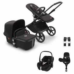 Bugaboo Fox Cub Pebble 360 PRO2 Travel System - Black/Midnight Black