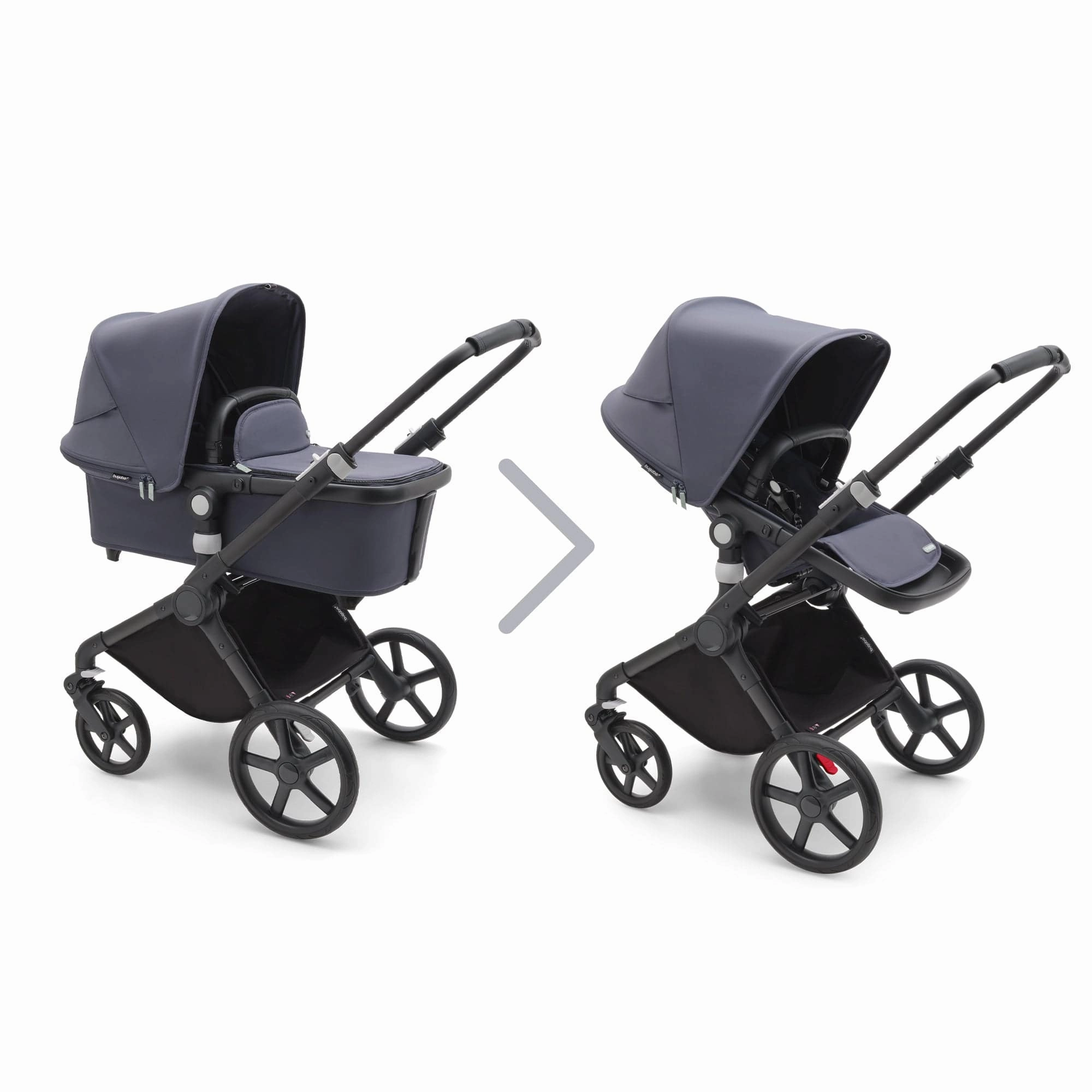 Bugaboo Fox Cub Pebble 360 PRO2 Travel System - Black/Stormy Blue