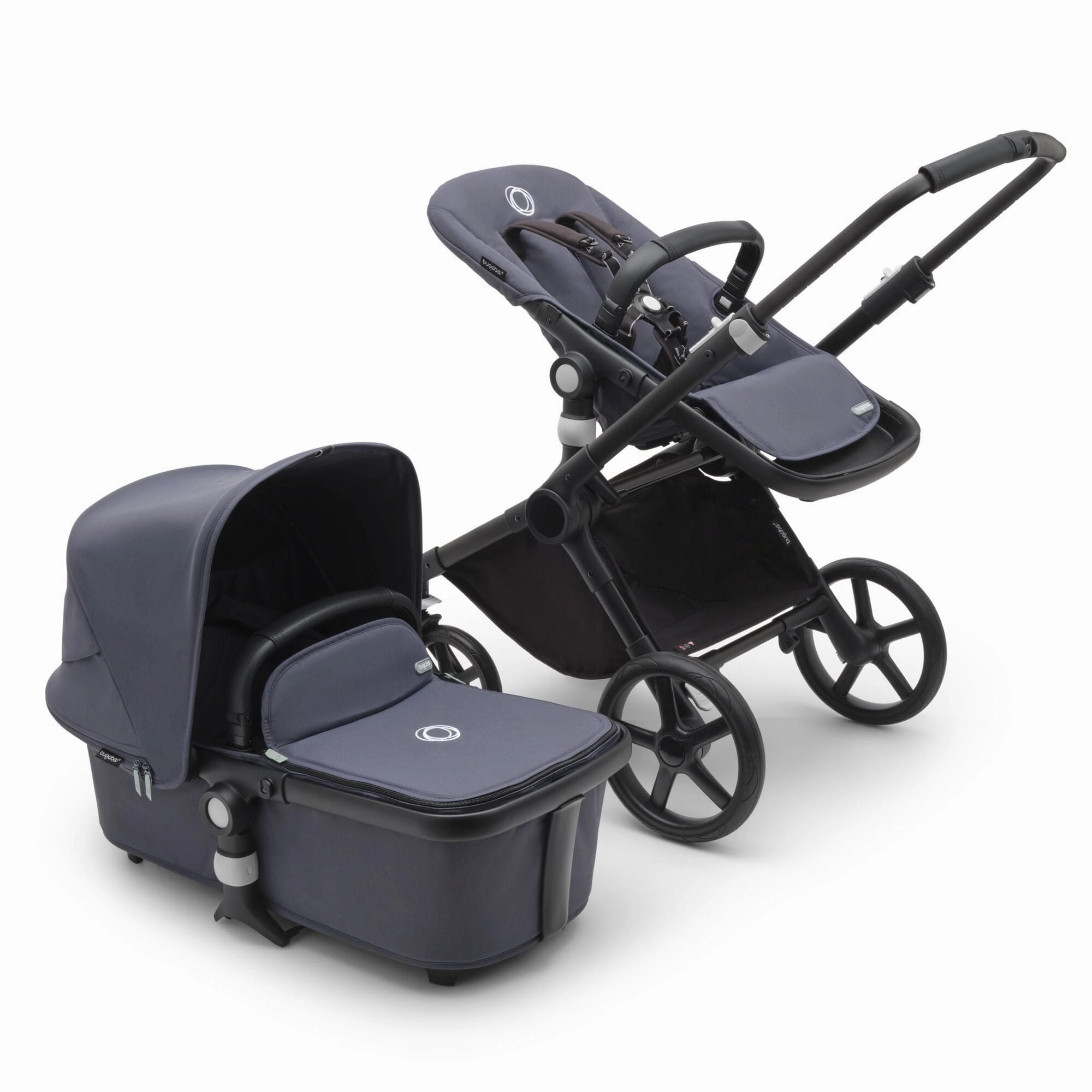 Bugaboo Fox Cub Pebble 360 PRO2 Travel System - Black/Stormy Blue