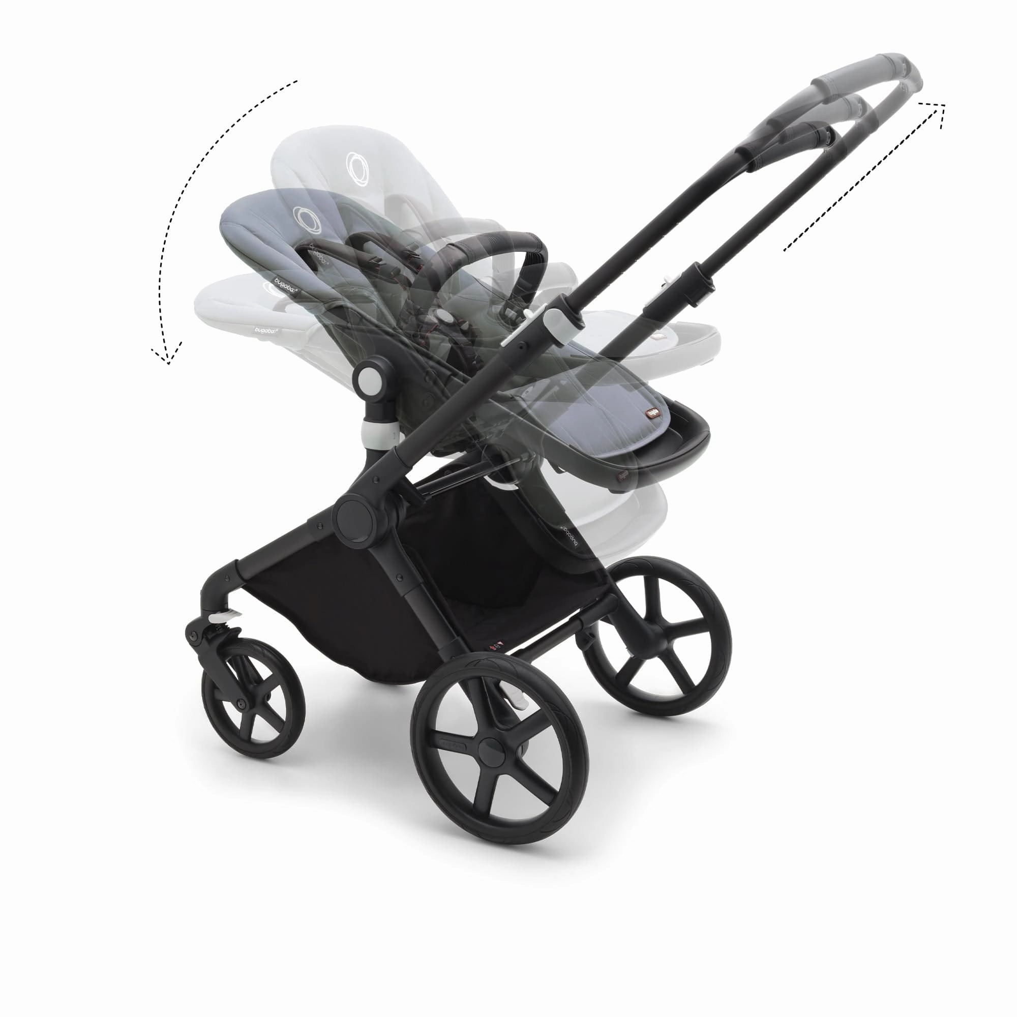 Bugaboo Fox Cub Pebble 360 PRO2 Travel System - Black/Stormy Blue
