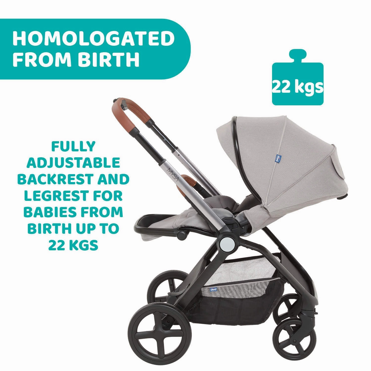 Chicco Mysa Stroller (assorted colours)