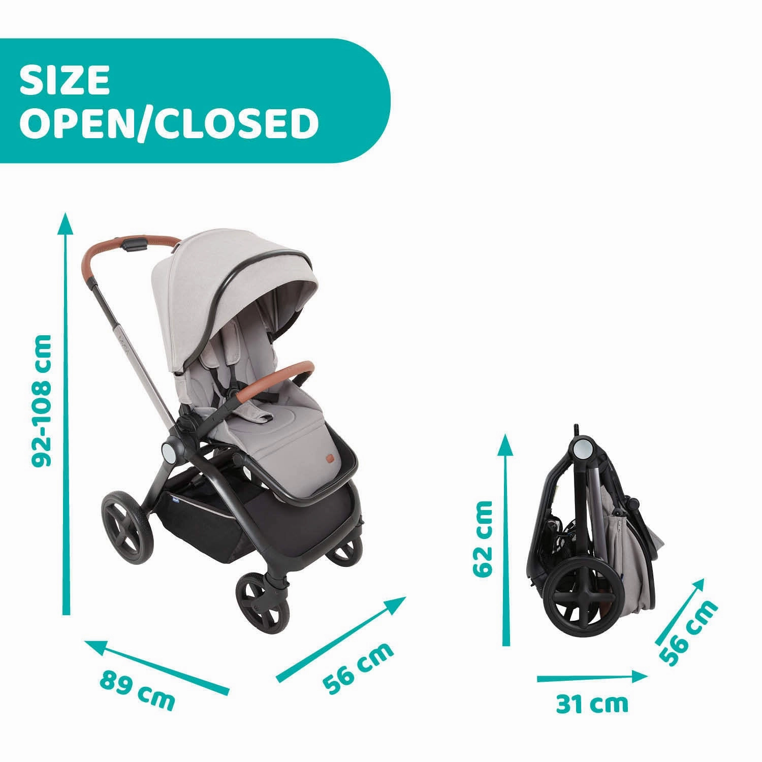 Chicco Mysa Stroller (assorted colours)