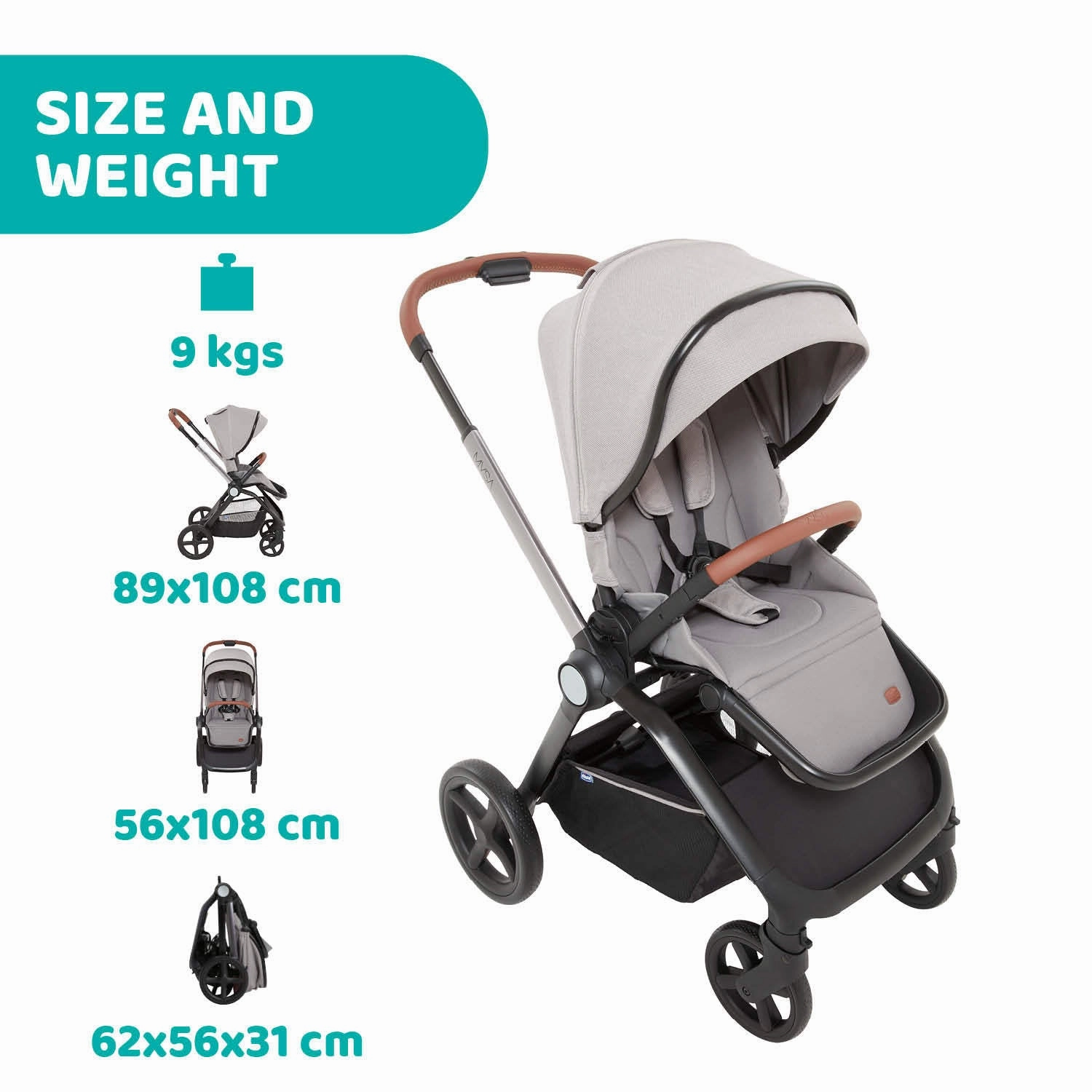 Chicco Mysa Stroller (assorted colours)