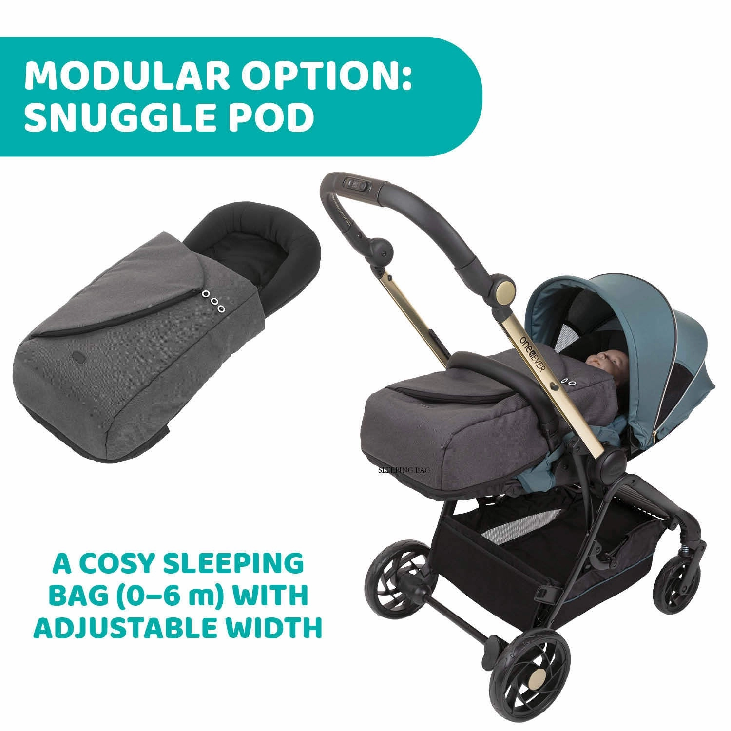 Chicco One4Ever Stroller - Green Gem