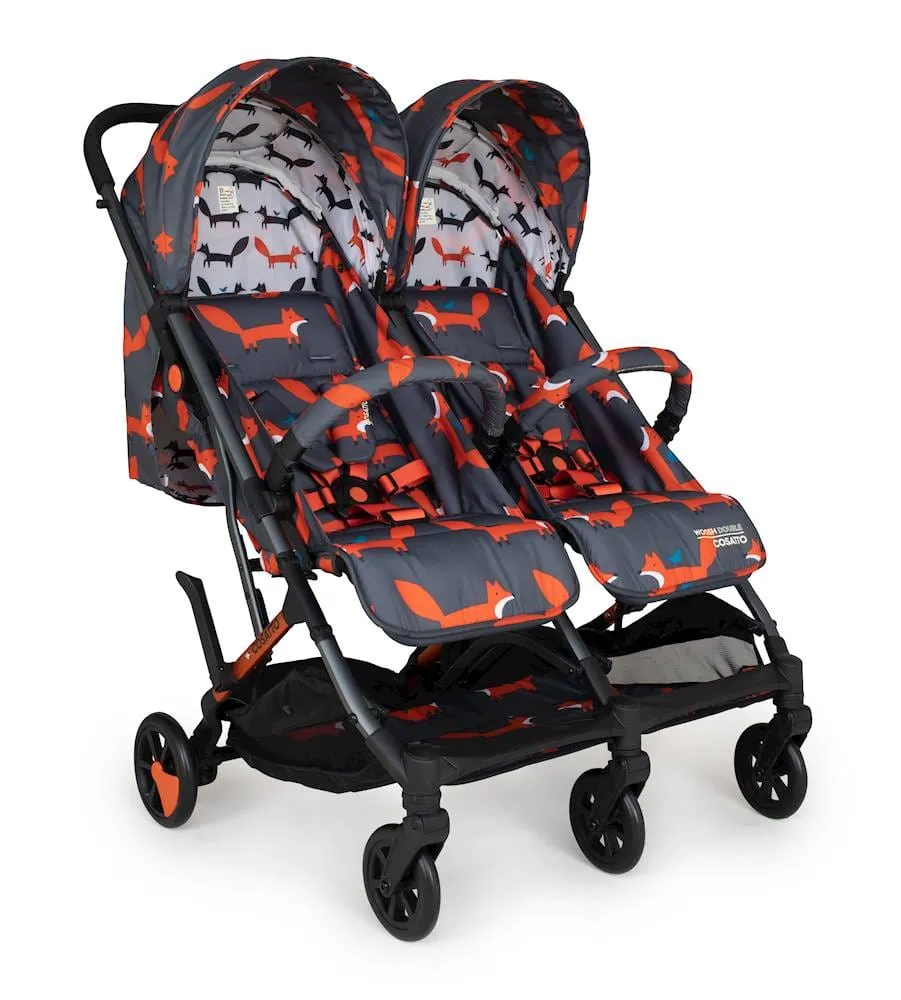 Cosatto Woosh Double Stroller - Charcoal Mister Fox