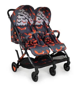 Cosatto Woosh Double Stroller - Charcoal Mister Fox