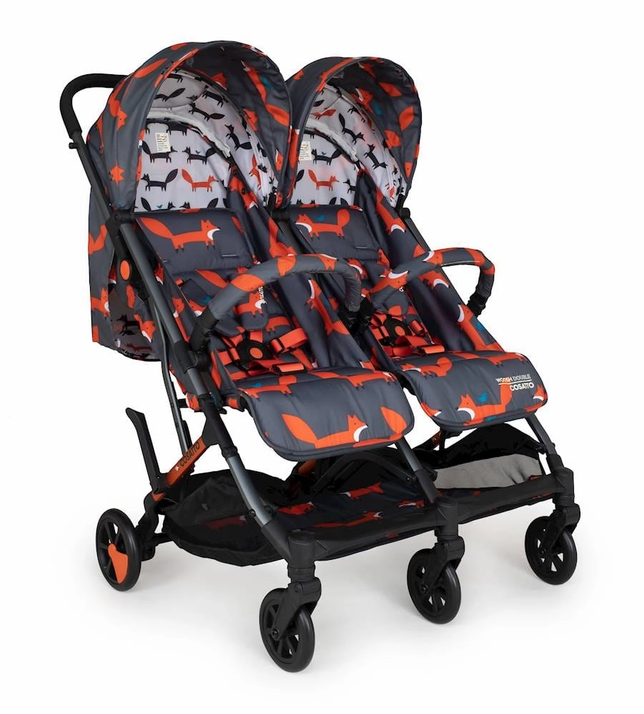 Cosatto Woosh Double Stroller - Charcoal Mister Fox