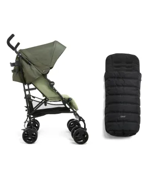 Cruise Buggy & Footmuff Bundle - Green/Black
