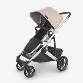 Cruz V2 Stroller - Declan - Oat Meange | Silver Frame  | Chestnut Leather