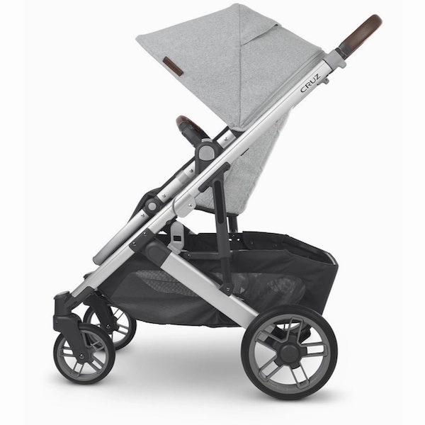 Cruz V2 Stroller - Stella Light Grey | Silver Frame | Chestnut Leather