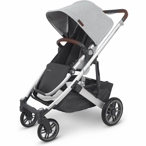 Cruz V2 Stroller - Stella Light Grey | Silver Frame | Chestnut Leather