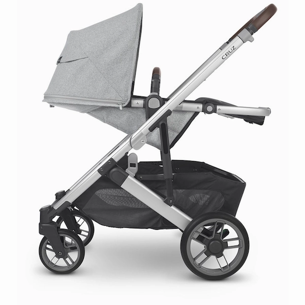 Cruz V2 Stroller - Stella Light Grey | Silver Frame | Chestnut Leather