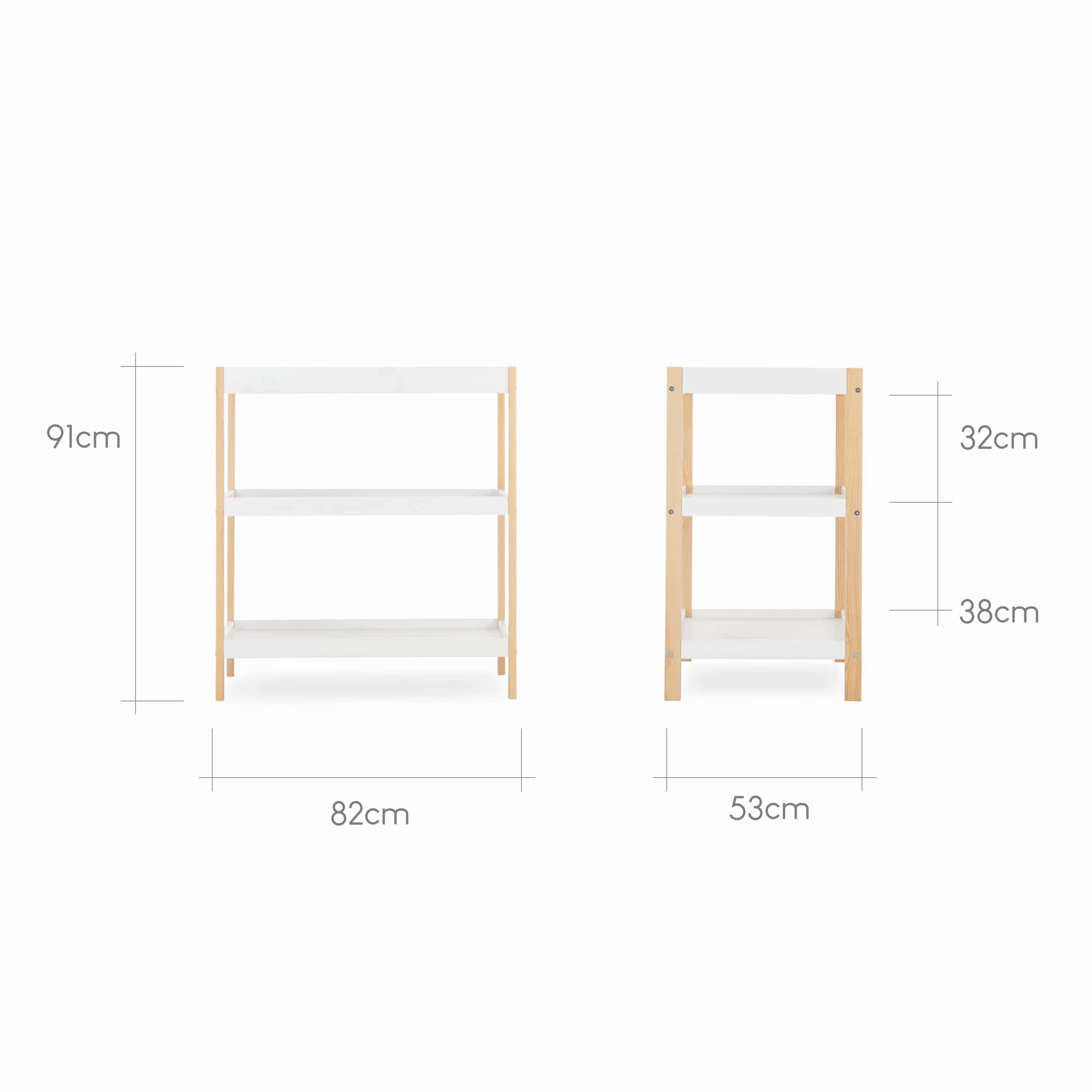 CuddleCo Nola 2 Piece Room Set - White & Natural