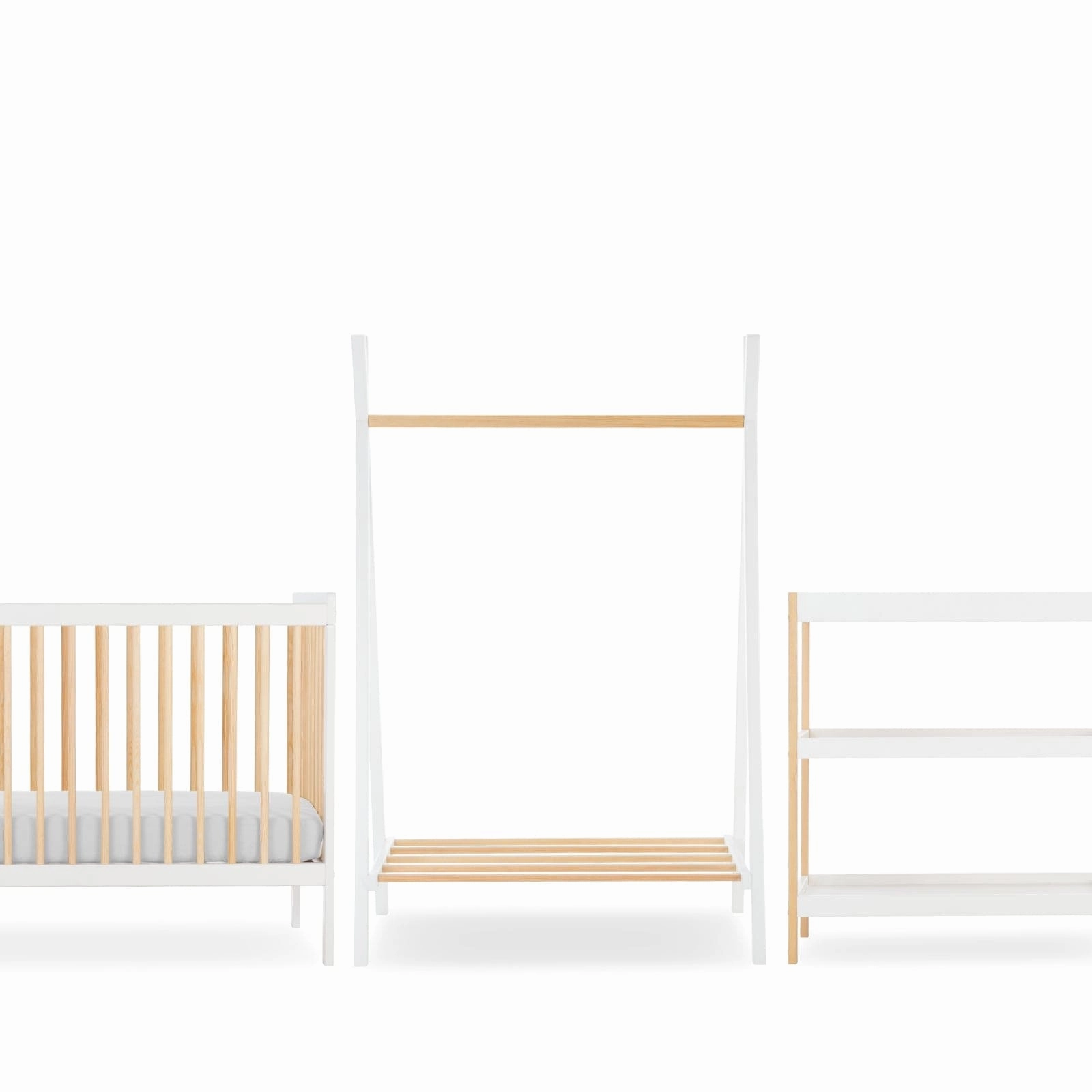 CuddleCo Nola 3 Piece Room Set - White & Natural