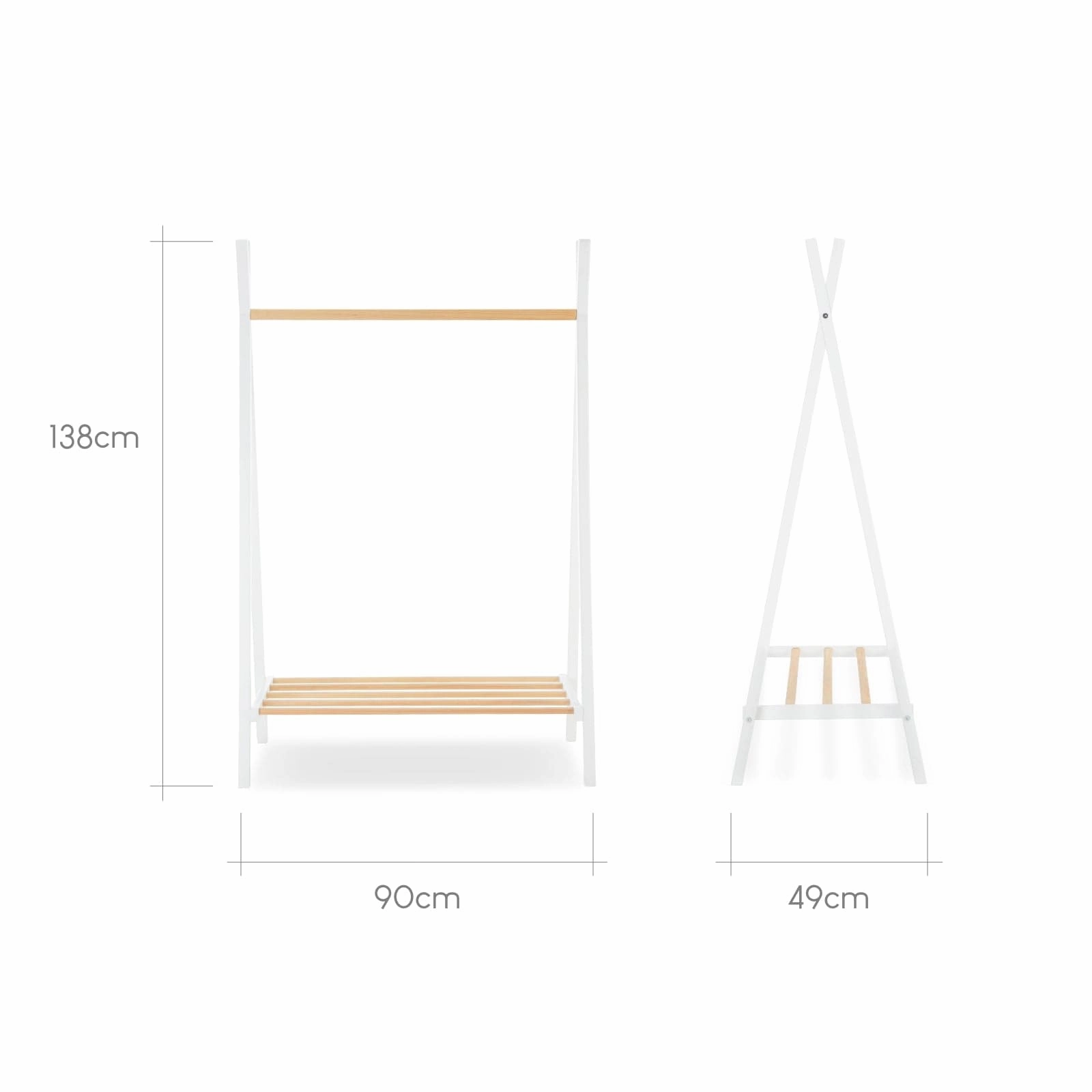 CuddleCo Nola 3 Piece Room Set - White & Natural