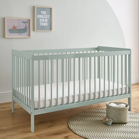 CuddleCo Nola Cot Bed - Sage Green