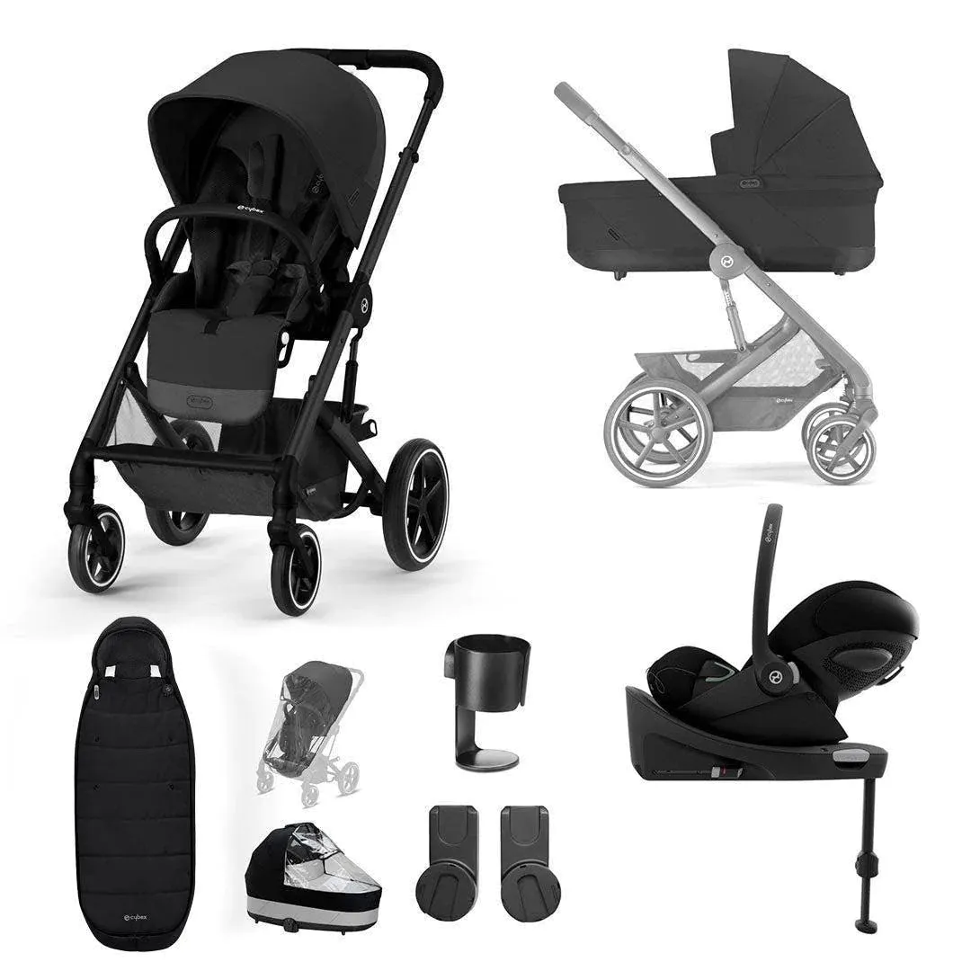 Cybex, Balios S Lux 10 Piece Bundle w/ Cloud G, Moon Black