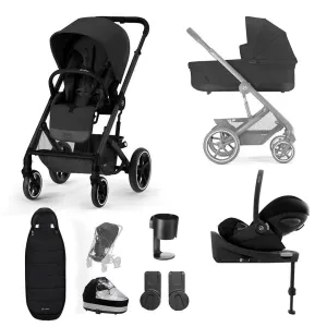 Cybex, Balios S Lux 10 Piece Bundle w/ Cloud G, Moon Black