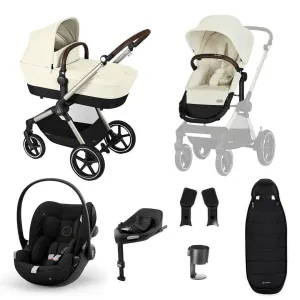 Cybex, Balios S Lux 10 Piece Bundle w/ Cloud G, Seashell Beige