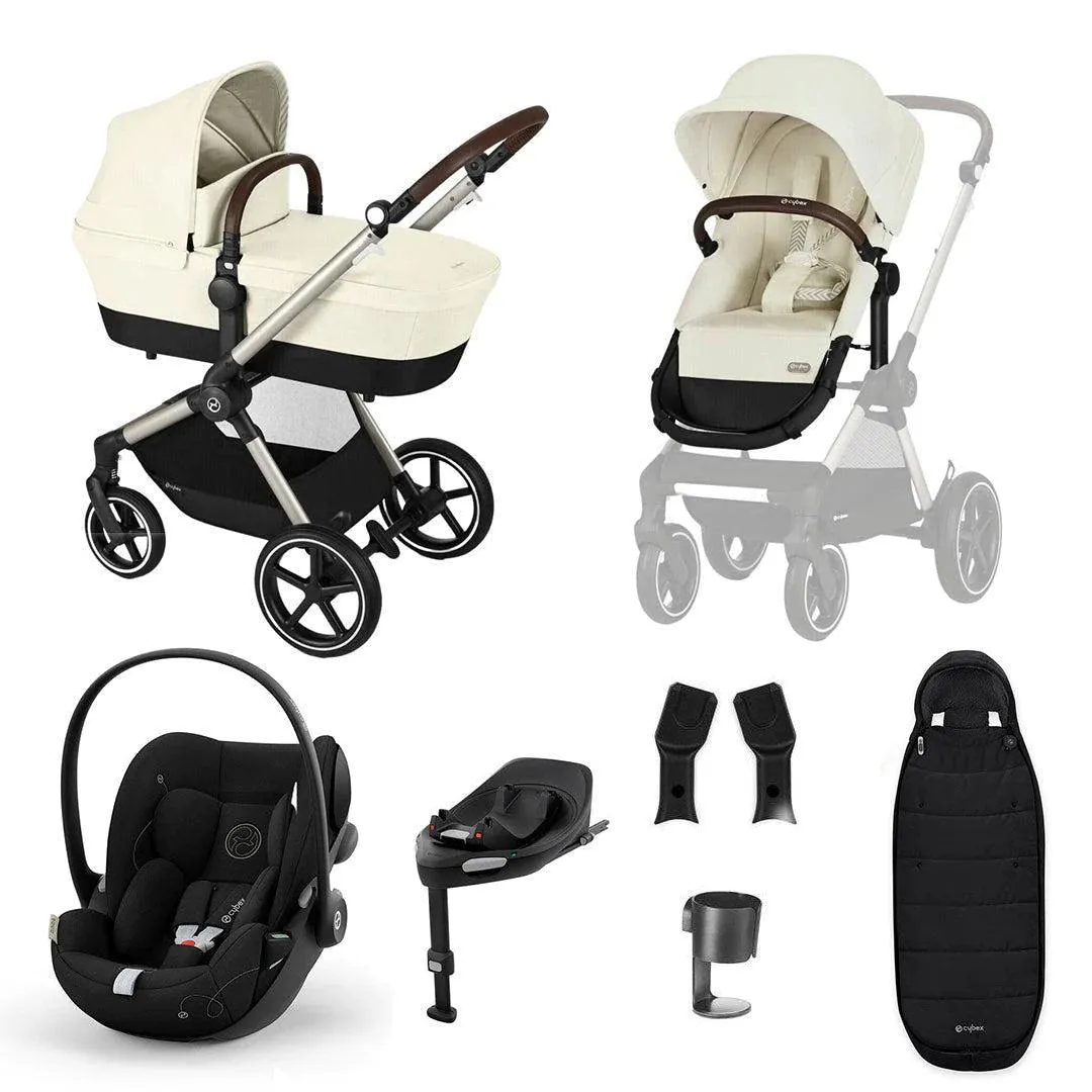 Cybex, Balios S Lux 10 Piece Bundle w/ Cloud G, Seashell Beige