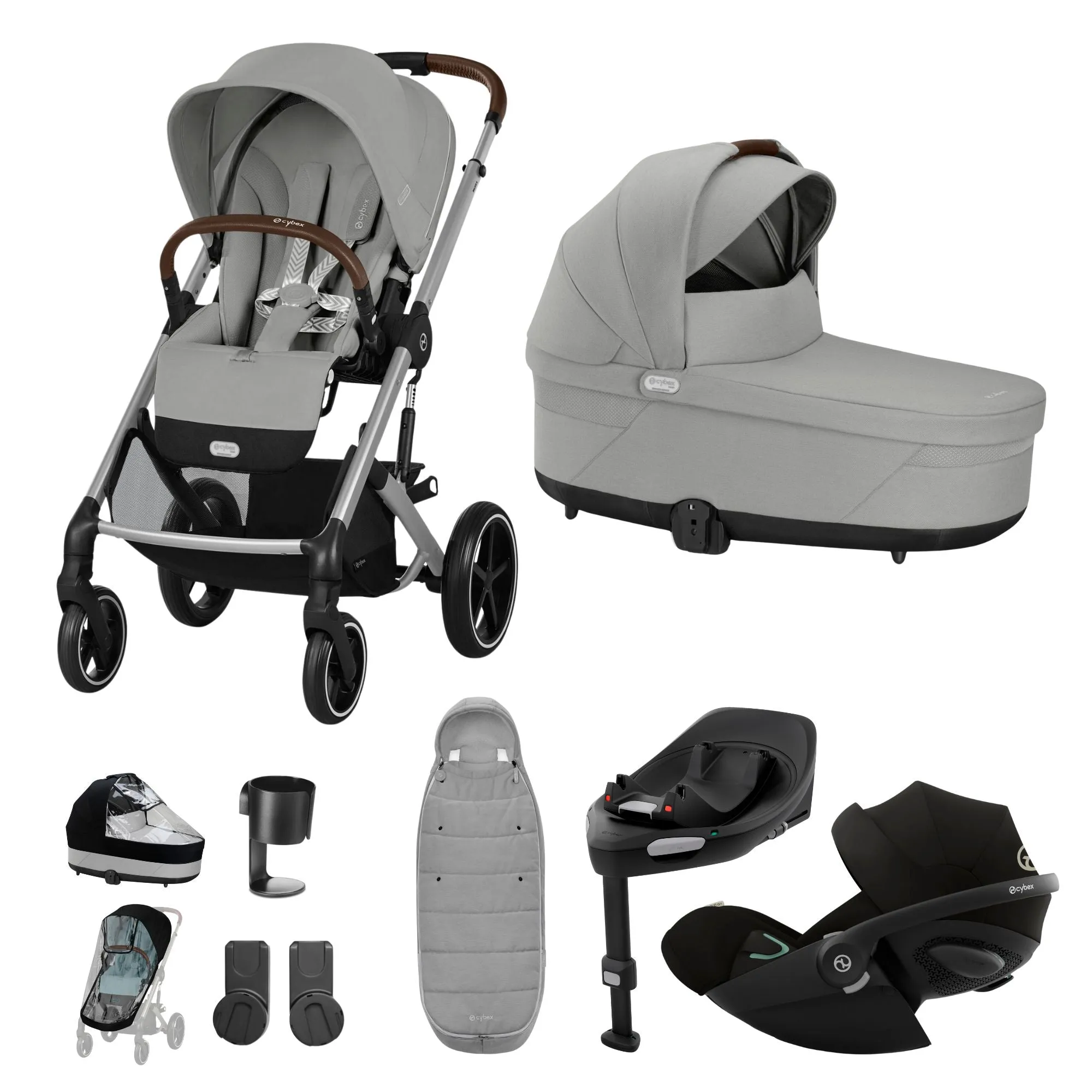 Cybex, Balios S Lux 10 Piece Bundle w/ Cloud G, Stone Grey