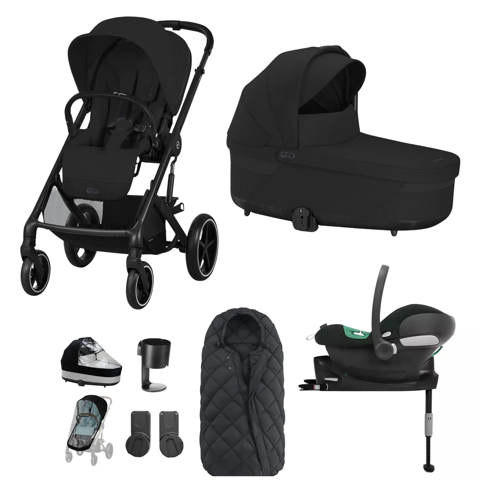 Cybex Balios S Lux Comfort Bundle - Black/Moon Black