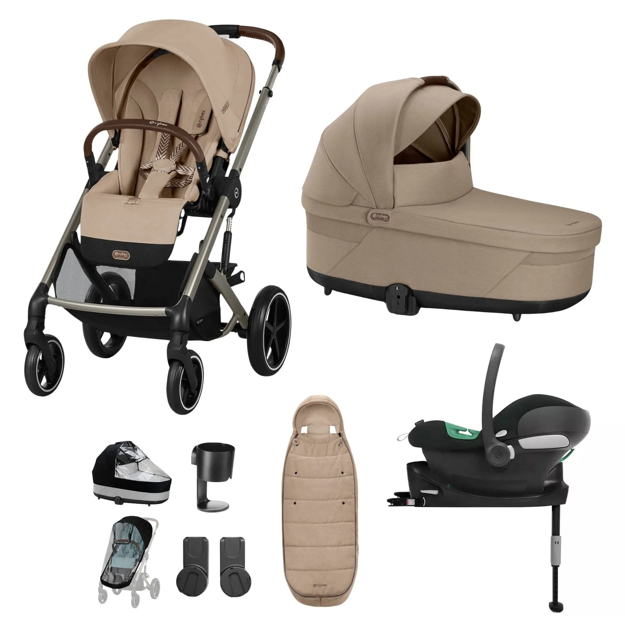 Cybex Balios S Lux Comfort Bundle - Taupe/Almond Beige
