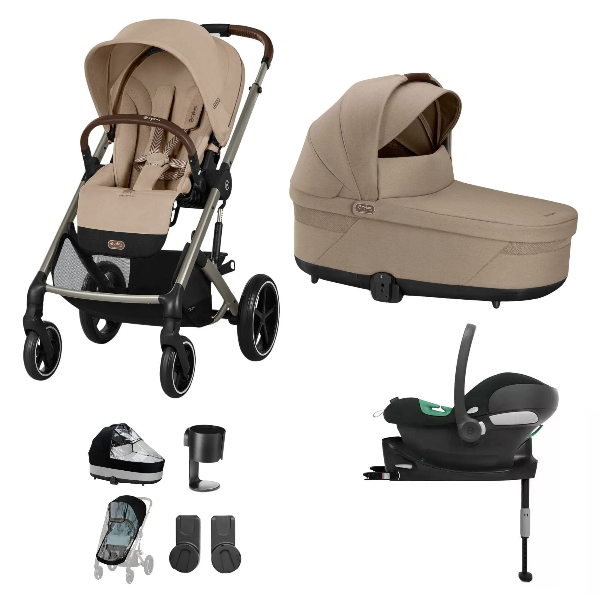Cybex Balios S Lux Comfort Bundle - Taupe/Almond Beige