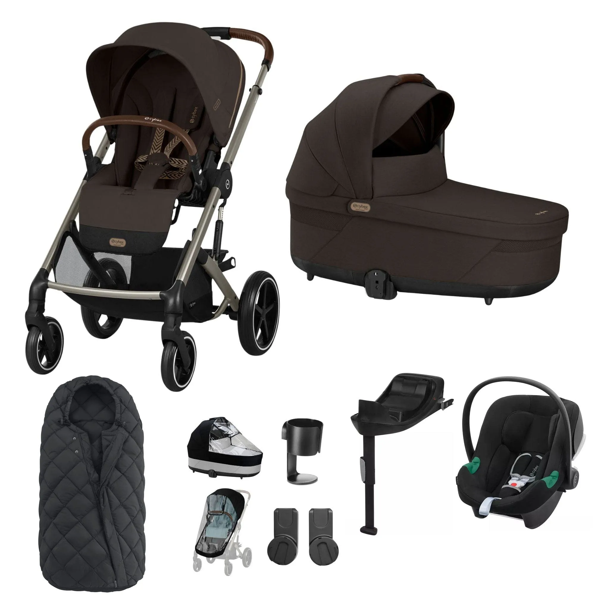 Cybex Balios S Lux Comfort Bundle - Taupe/Chocolate Brown