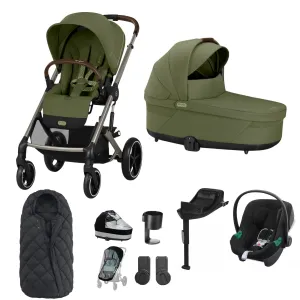 Cybex Balios S Lux Comfort Bundle - Taupe/Moss Green