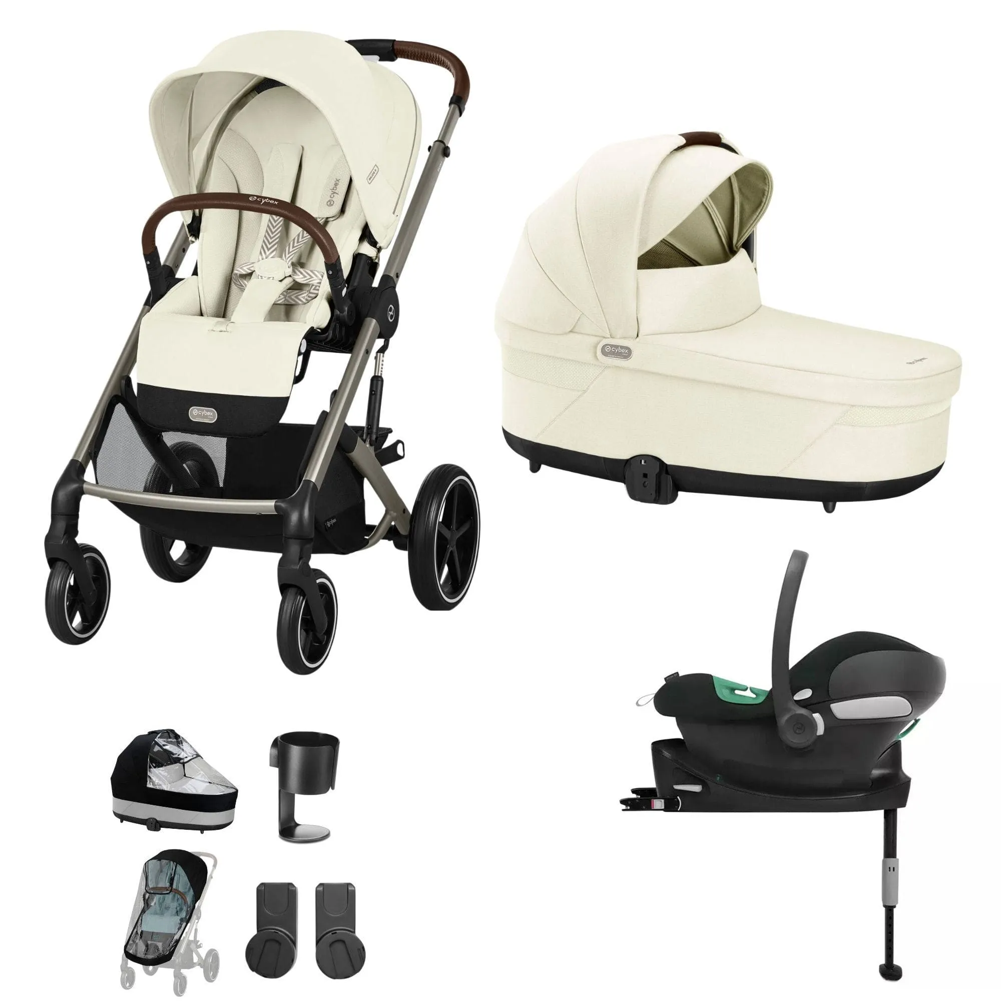 Cybex Balios S Lux Comfort Bundle - Taupe/Seashell Beige