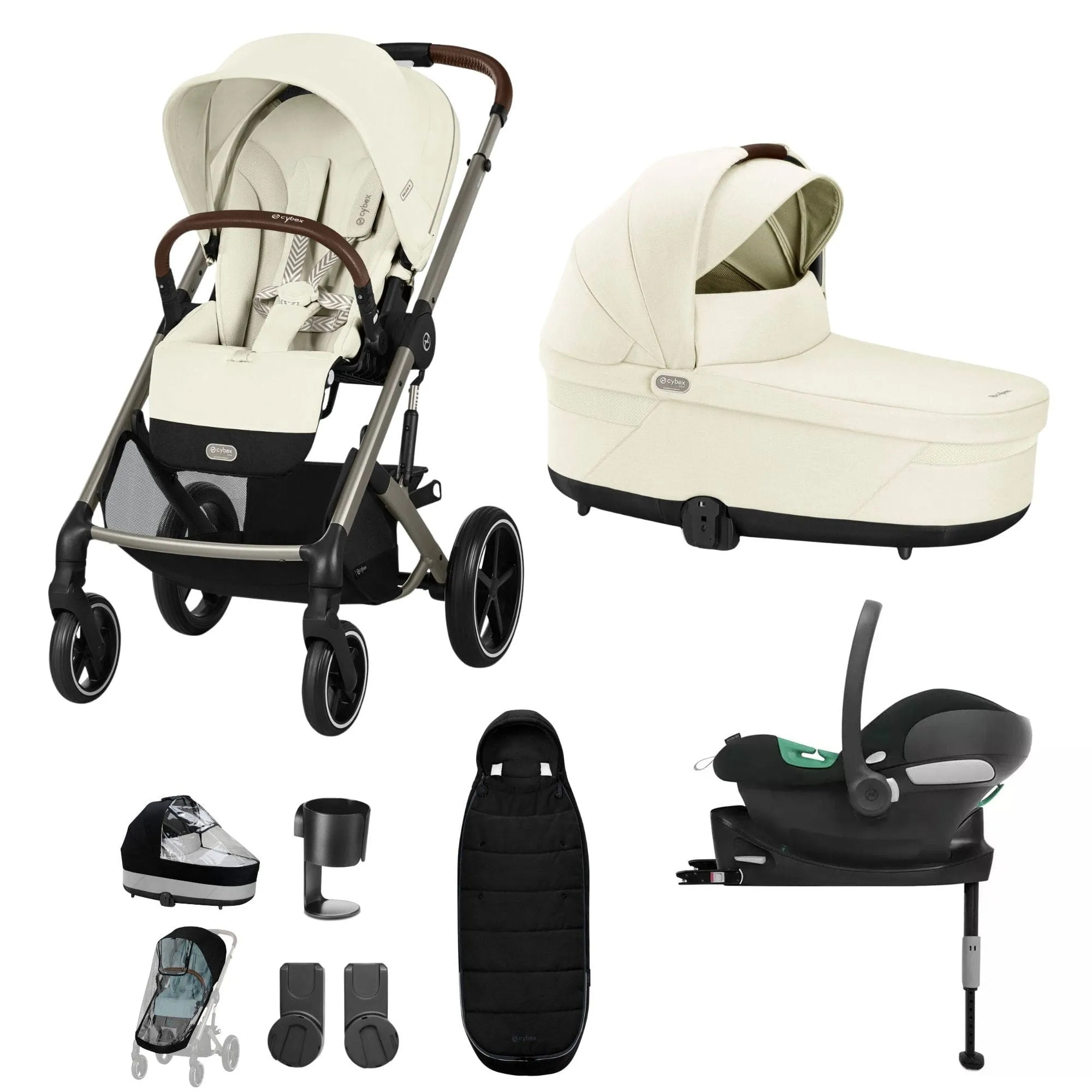 Cybex Balios S Lux Comfort Bundle - Taupe/Seashell Beige