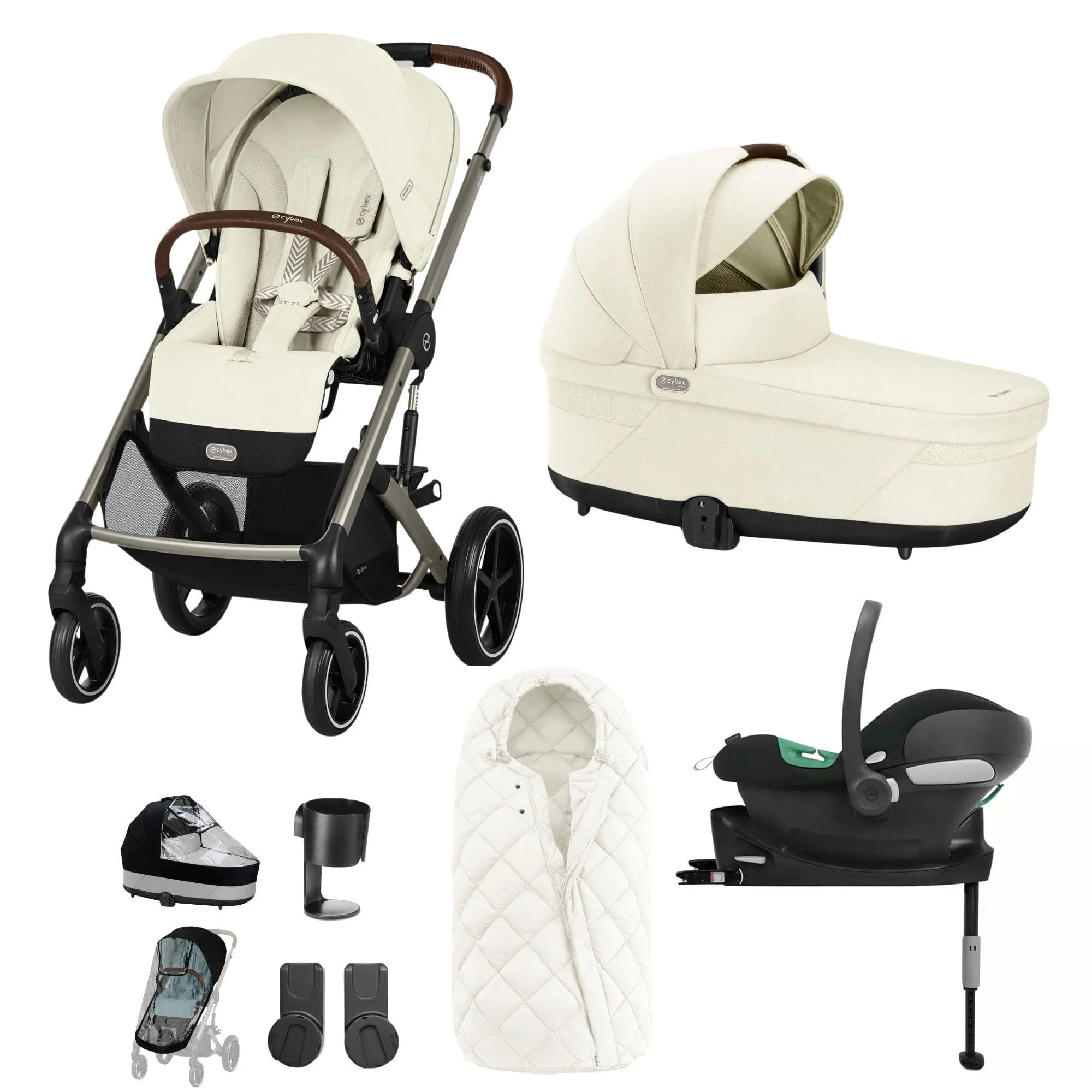 Cybex Balios S Lux Comfort Bundle - Taupe/Seashell Beige