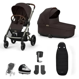 Cybex Balios S Lux Essential Bundle - Taupe / Chocolate Brown