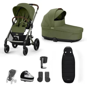 Cybex Balios S Lux Essential Bundle - Taupe / Moss Green