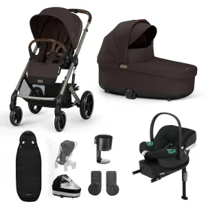 Cybex Balios S Lux Luxury Aton B2 Bundle - Taupe / Chocolate Brown