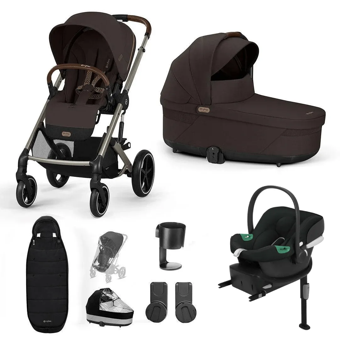 Cybex Balios S Lux Luxury Aton B2 Bundle - Taupe / Chocolate Brown
