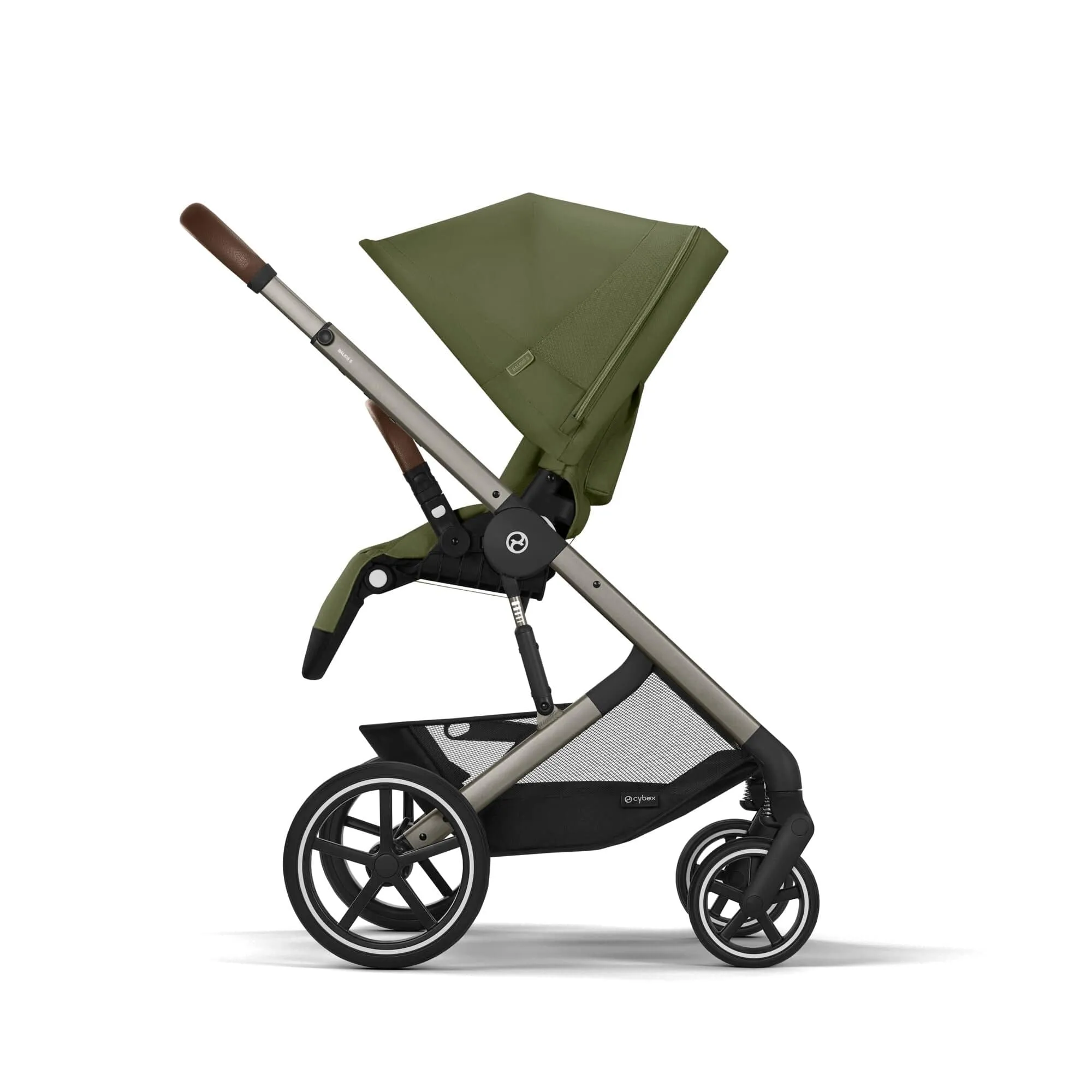 Cybex Balios S Lux Luxury Aton B2 Bundle - Taupe / Moss Green