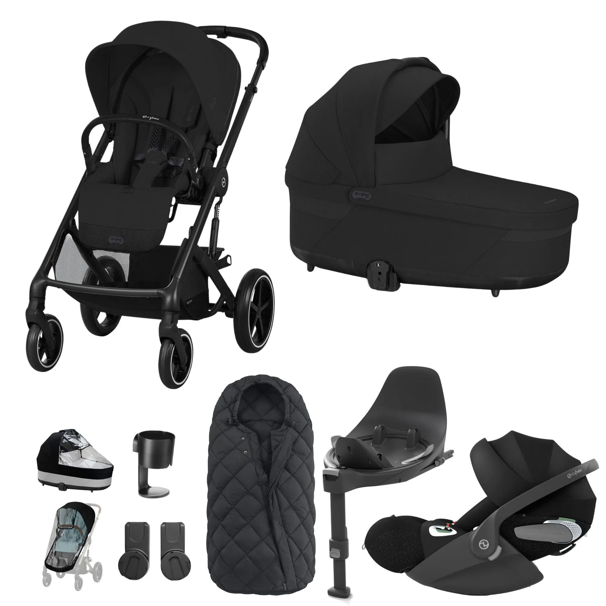 Cybex Balios S Lux Luxury Bundle - Black/Moon Black