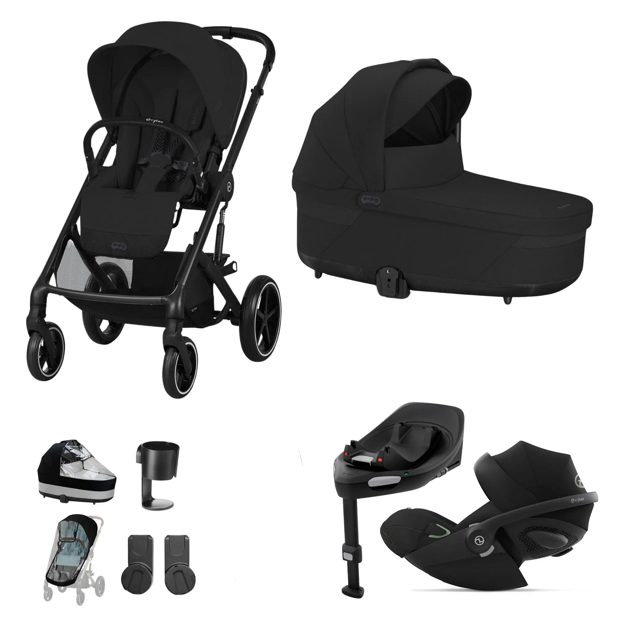 Cybex Balios S Lux Luxury Bundle - Black/Moon Black