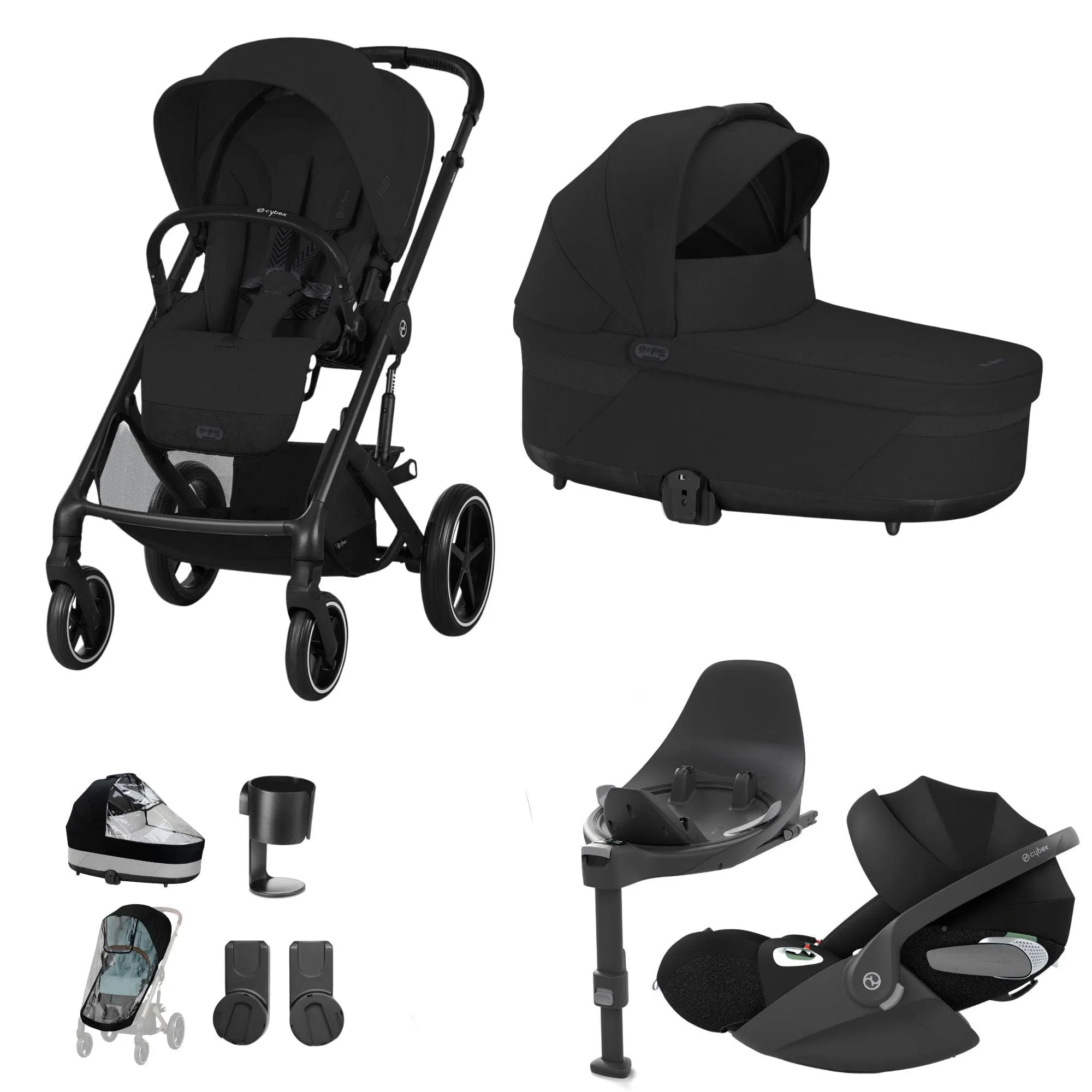 Cybex Balios S Lux Luxury Bundle - Black/Moon Black