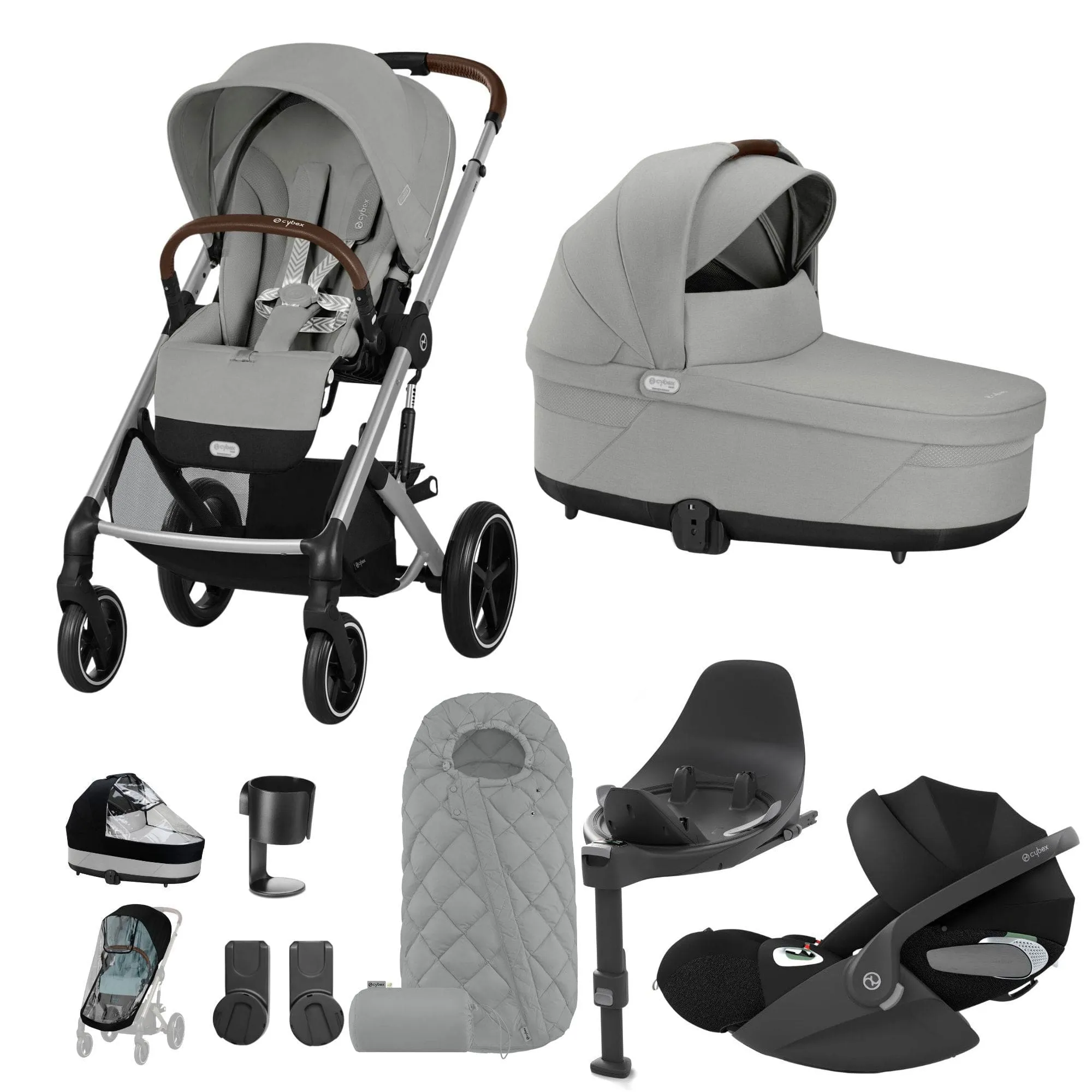 Cybex Balios S Lux Luxury Bundle - Silver/Stone Grey