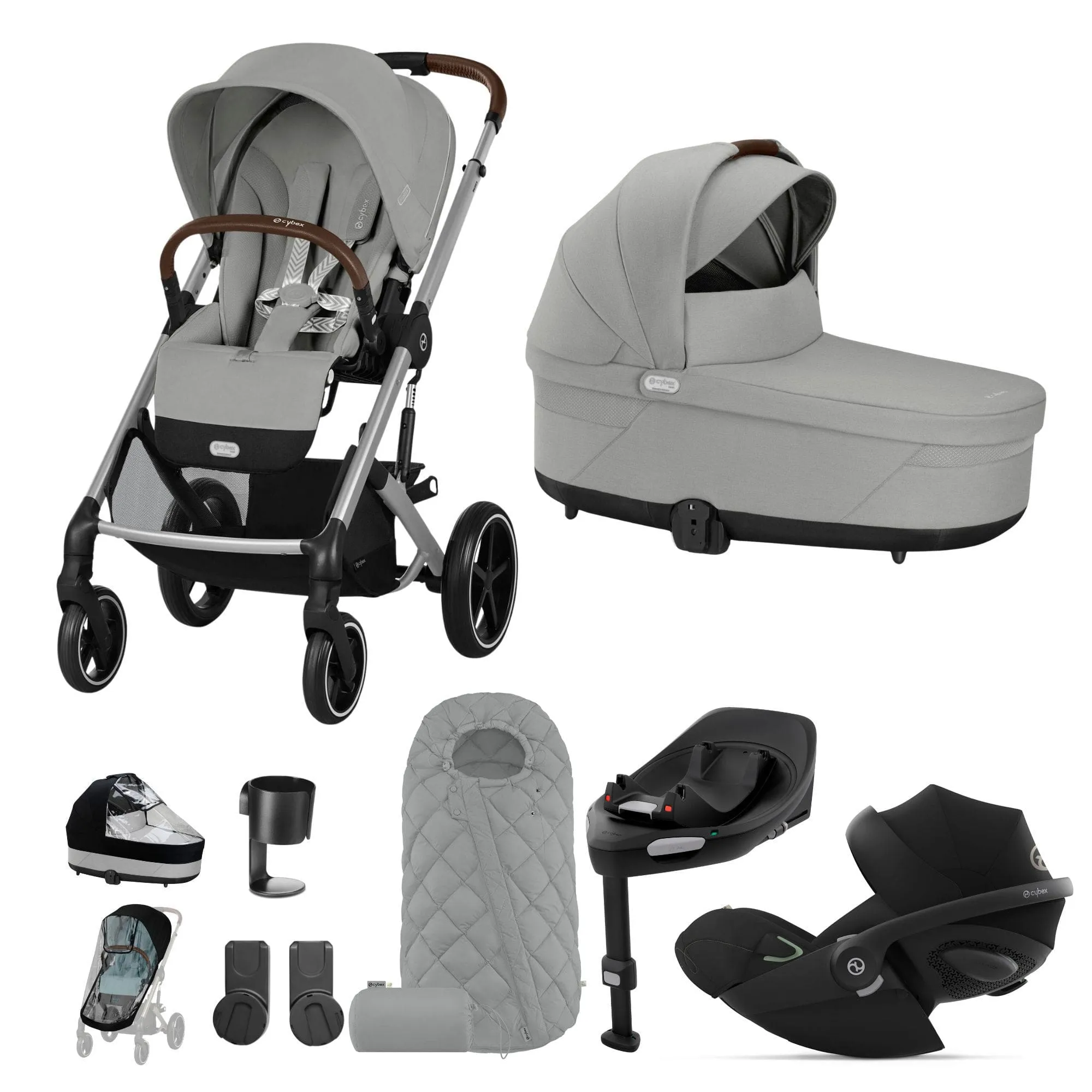 Cybex Balios S Lux Luxury Bundle - Silver/Stone Grey