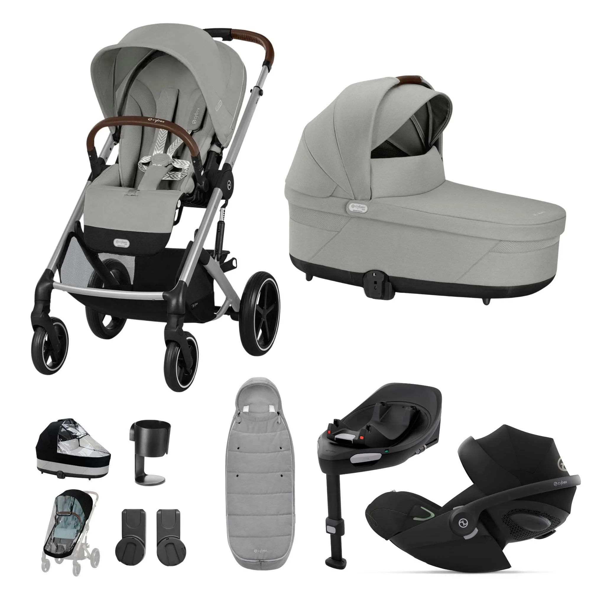 Cybex Balios S Lux Luxury Bundle - Silver/Stone Grey