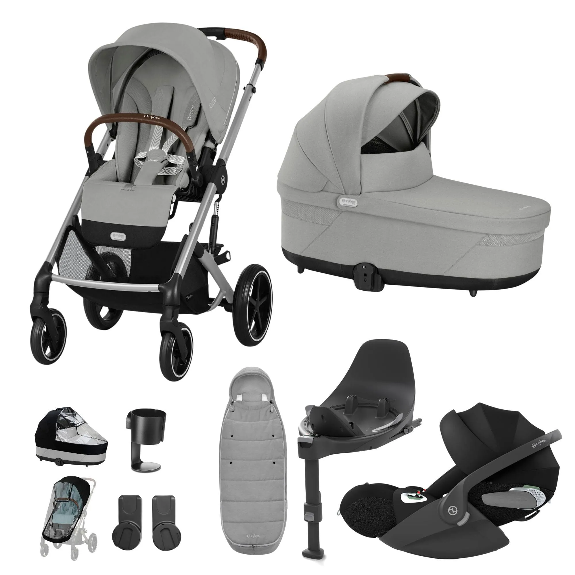 Cybex Balios S Lux Luxury Bundle - Silver/Stone Grey